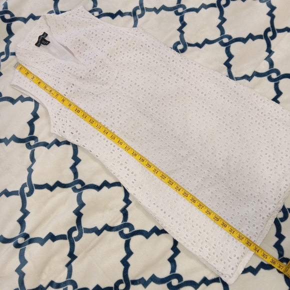 Cynthia Rowley White Sleeveless Cotton Eyelet Dress size 8 - Picture 10 of 11